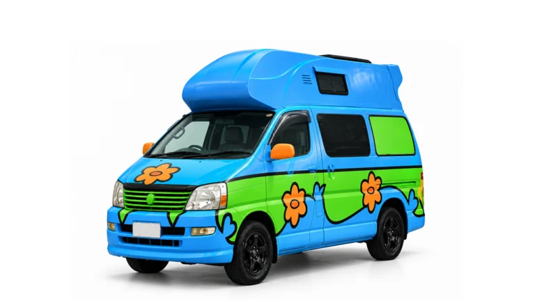 Campervan Village Mystery Machine Hitop – 2 Berth White Background