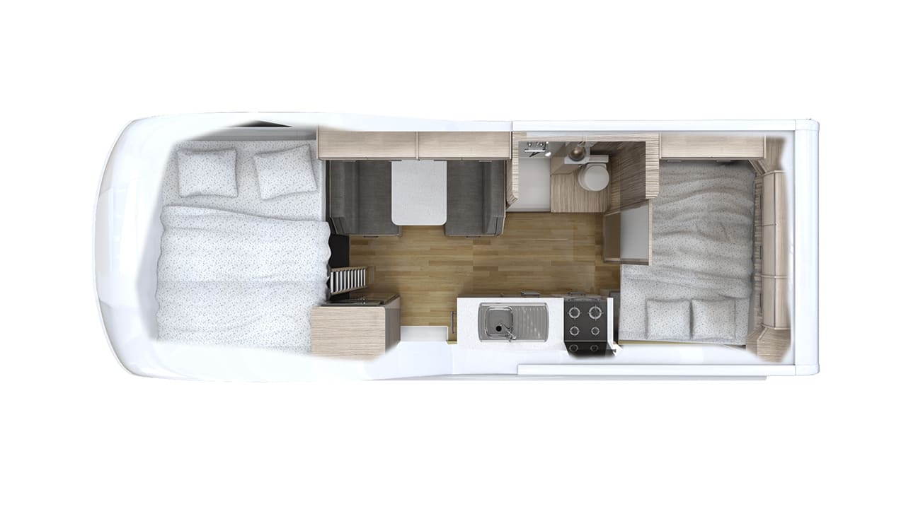 Cruisin Adventurer - 4 Berth-floorplan-night