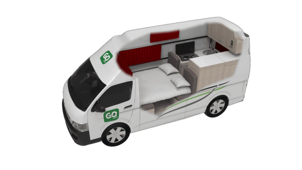 GoCheap Hi Top - 2 Berth Layout Side View