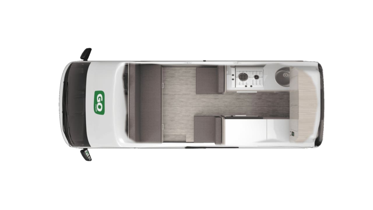 GoCheap Hi Top - 2 Berth Layout Top View 1