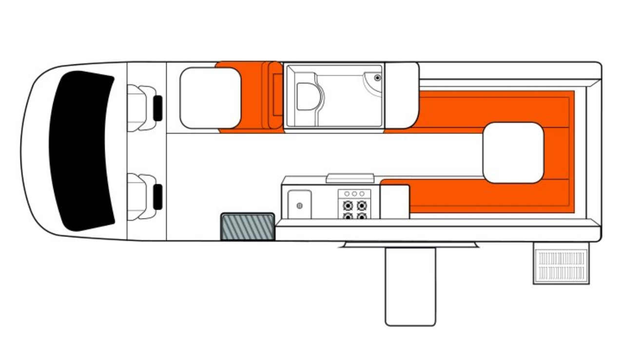 Venturer Plus - 2 + 1 Berth Layout 1