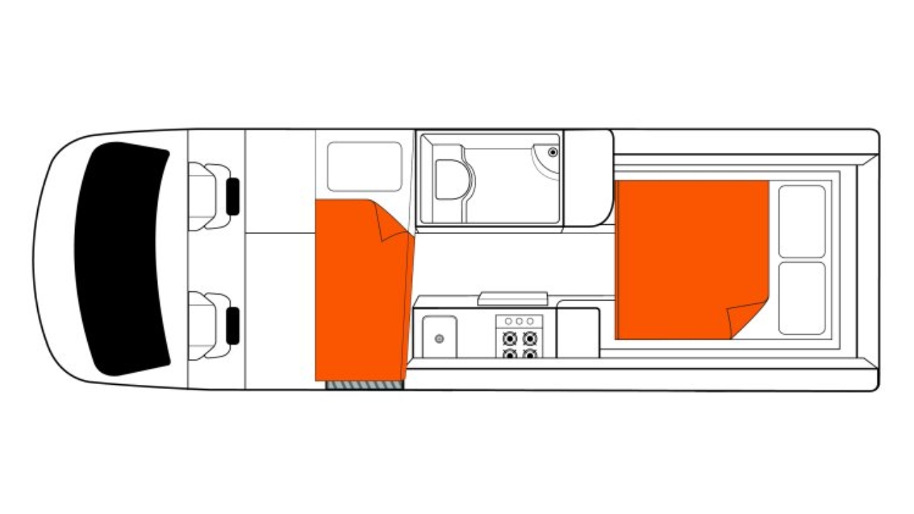 Venturer Plus - 2 + 1 Berth Layout 2