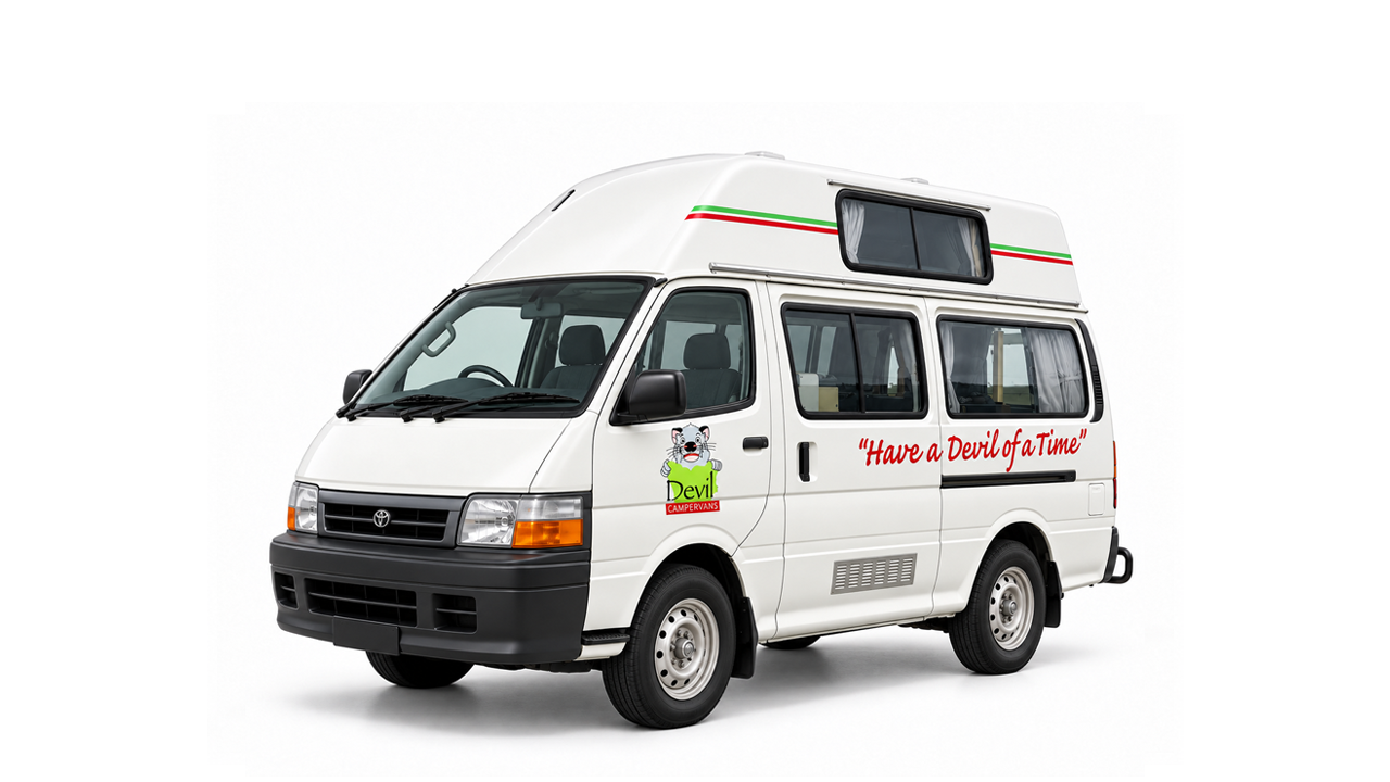 Tasmania Campers Devil Finder – 3 Berth White Background