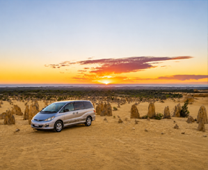 2 berth campervan at the Pinnacles near Perth, Western Australia