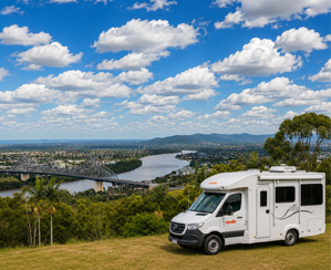 4 berth motorhome overlooking Brisbane, Queensland