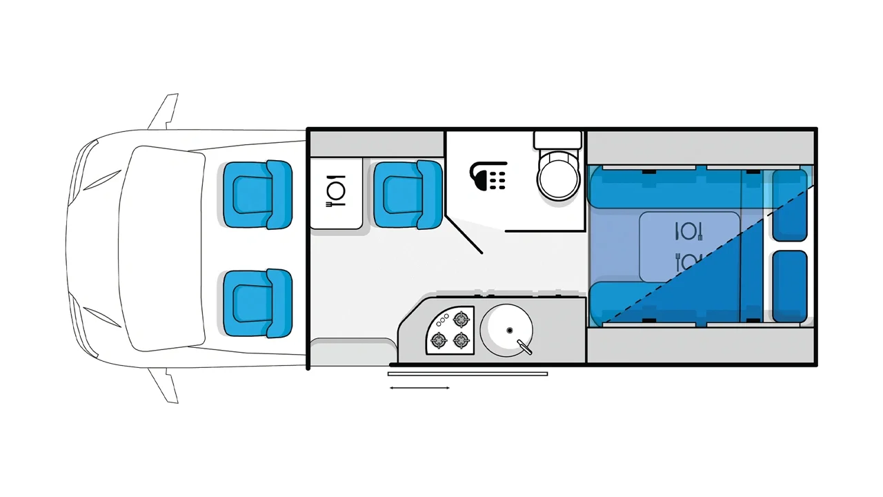 Let's Go Jayco Adventurer - 2 Berth - floorplan diagram 2