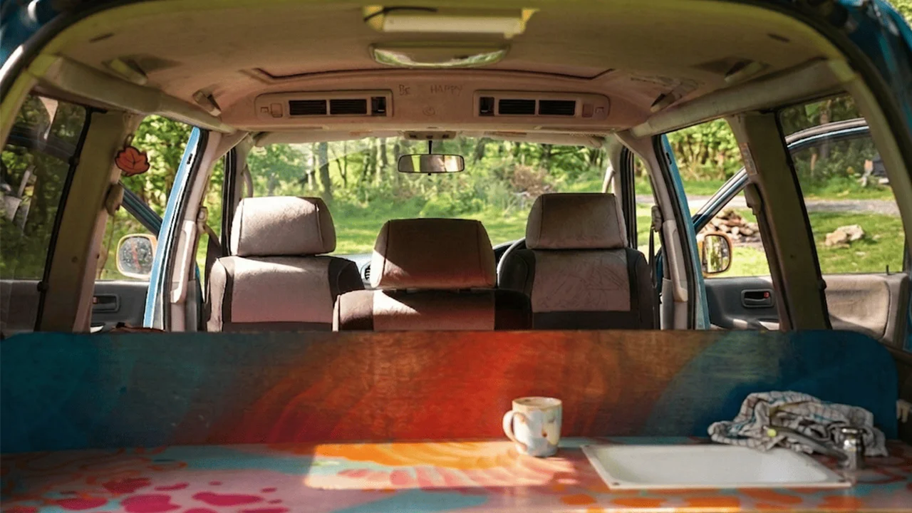Mystery Machine 3 Rooftop Tent - 3 Berth - interior seating view