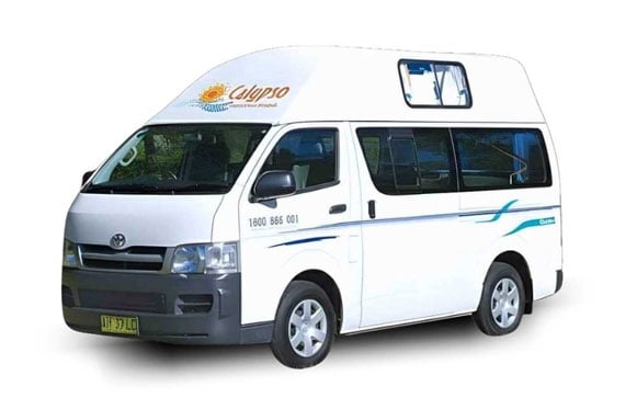 Calypso campervan rental vehicle with a high roof