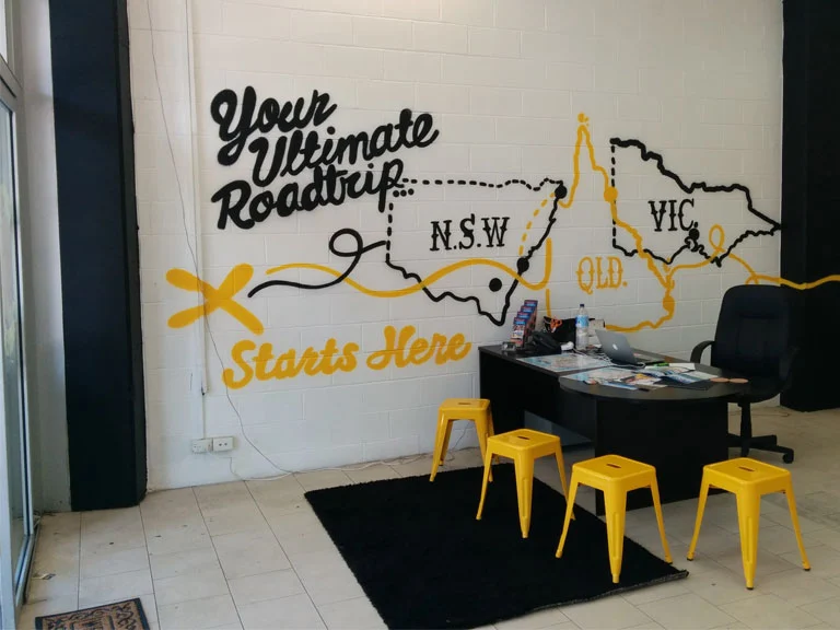 Tribal Travel shop counter on William St, Darlinghurst